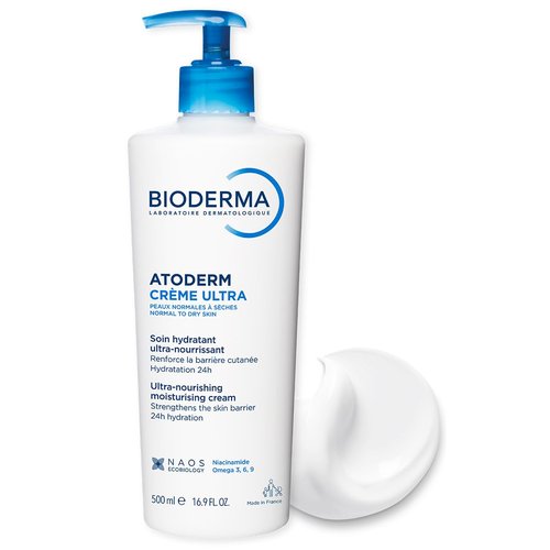 Bioderma Atoderm Cream - Ultra Hydrating Body Moisturizer for Sensitive Skin | 500ml