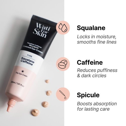 Regine Switzerland Squalane Caffeine Eye Cream - Targeted Firming & Depuffing for Under-Eyes, 30ml