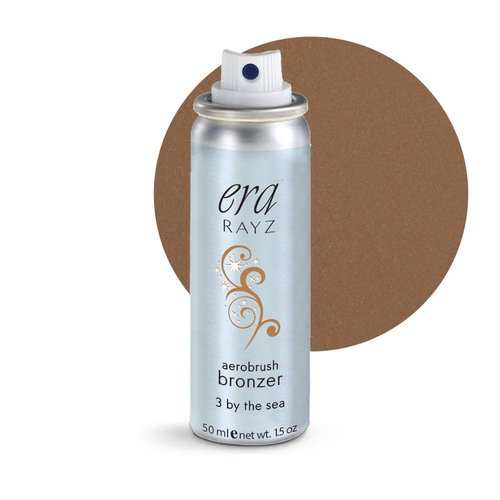 ERA Rayz Spray-On Bronzer - Buildable Airbrush Makeup for Everyday Use | Dark Bronze with Shimmer, 1.5 oz