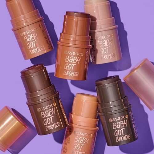 essence | Baby Got Bronze | Cream Bronzer Stick Easy to Apply & Blend | Vegan & Cruelty Free | Free From Gluten, Parabens, Preservatives, & Microplastic Particles (10 | Cinnamon Spice)