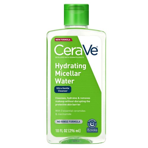 CeraVe Micellar Water - Hydrating Facial Cleanser & Eye Makeup Remover with Niacinamide | 10 Fl Oz