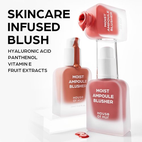 House of Hur Moist Ampoule Blusher - Hydrating & Long-Lasting Formula | 0.68fl.oz (Cherry Blossom)