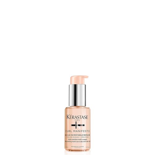 KÉRASTASE Curl Manifesto Sublime Repair Hair & Scalp Oil, Soothes & Strengthens Hair, Soothes Dry Scalp, Anti-Frizz for All Wavy, Curly, Very Curly & Coily Hair, 1.7 Fl Oz