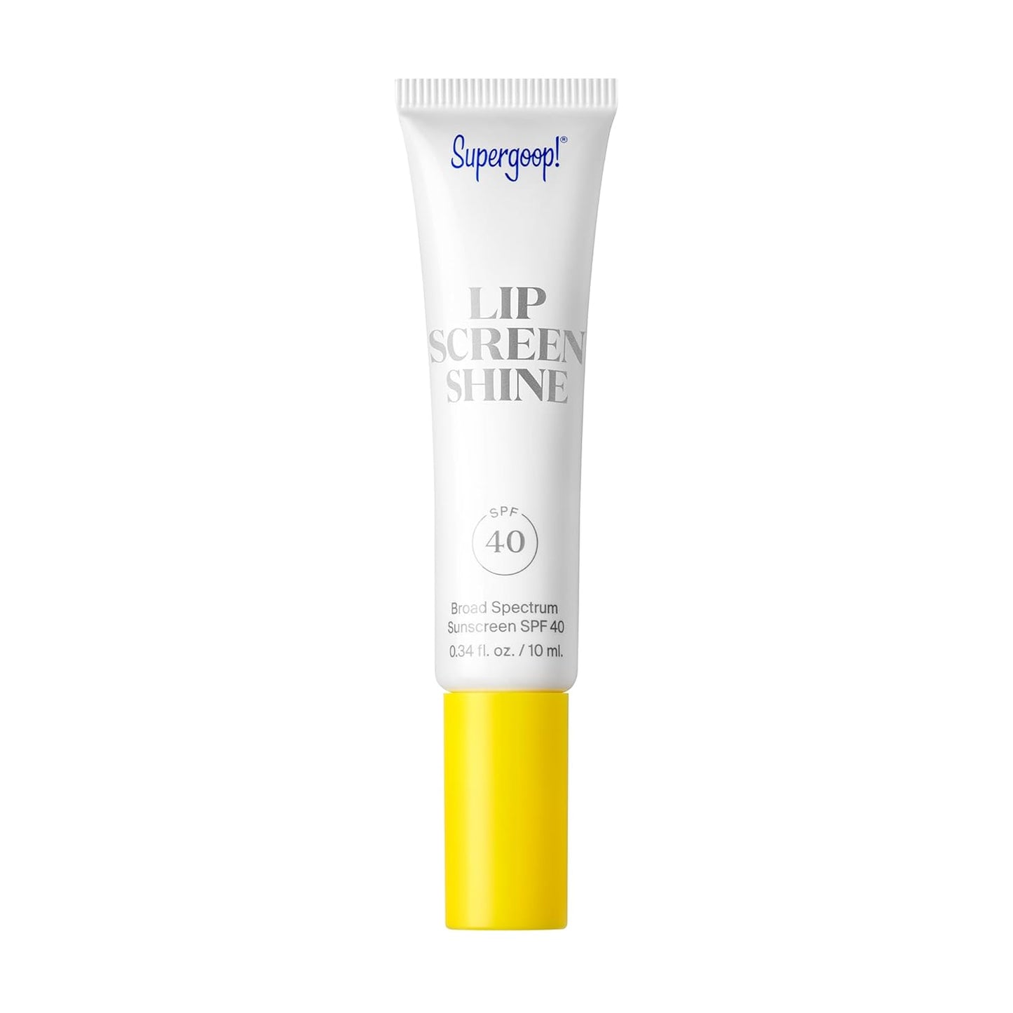 Supergoop! Lipscreen Shine SPF 40 - Water-Resistant Clear Lip Gloss with Grape Seed & Kelp Extract - 0.34 fl oz