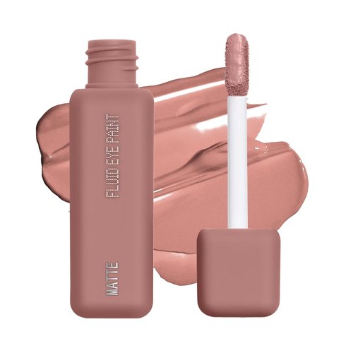 About-Face Matte Fluid Eye Paint - High-Pigment Liquid Eyeshadow, Long-Lasting Soft Brown, Vegan & Cruelty-Free