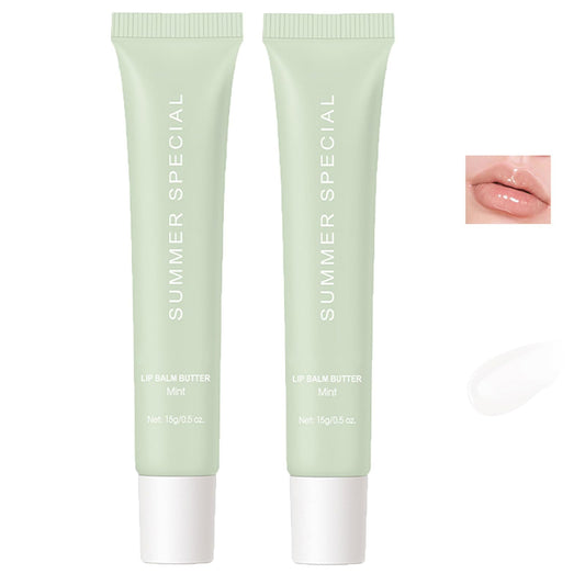 Summer Special Lip Balm, Summer Special Lip Butter Balm 4 Color Lip Butter Balm for Hydration & Shine summer lip balm mini for Shine Hydration Sheer Tinted Soothing Lip Care (Mint 2PCS)