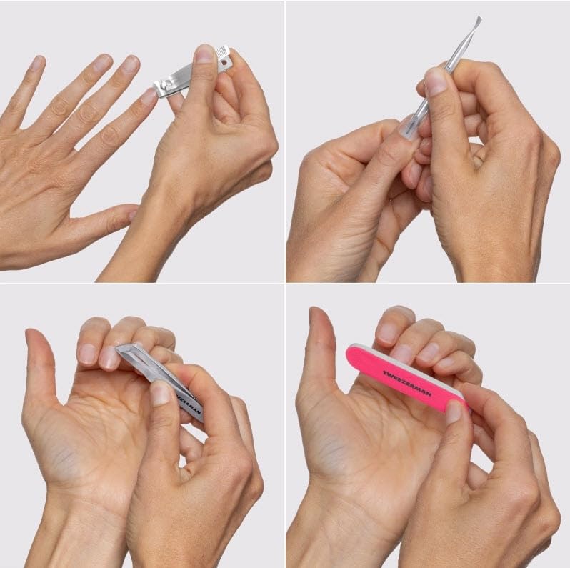 Tweezerman Mini Neon Nail Rescue Kit - Essential Tools for Perfect Nails | Compact & Stylish