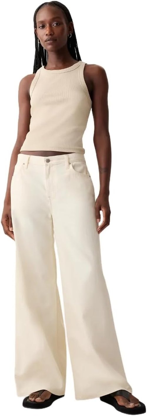 Gap Women's Mid Rise Baggy Denim Jeans - Comfortable Fit | Versatile Style for Everyday Wear