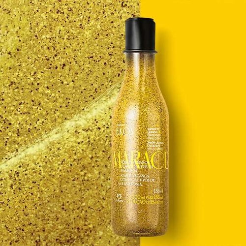Natura Passion Fruit Exfoliating Shower Gel - Vegan, Sulfate-Free Body Cleanser - 6.2 fl oz (185ml)