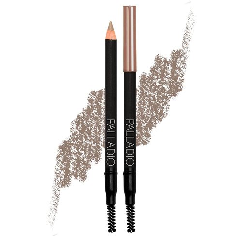 Palladio Brow Pencil & Brush - Perfectly Defined Eyebrows in Taupe Shade