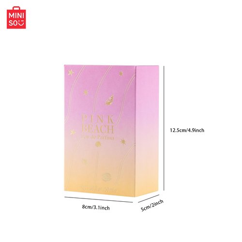 MINISO Pink Beach Eau de Parfum - Sweet Mandarin, Lavender & Jasmine Notes - Long-Lasting Women's Fragrance, 1.69 fl oz / 50 ml