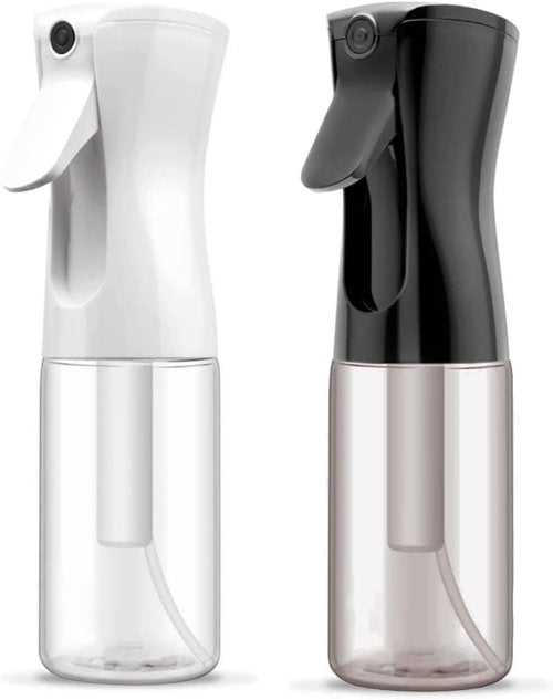 ELEMSY Spray Bottle - Continuous Mister for Hair Styling | 2 Pack 6.8 OZ Ultra Fine Mist Bottles