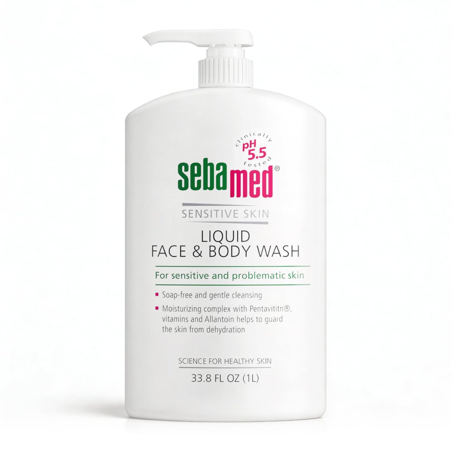 SEBAMED Sensitive Skin Face & Body Wash - pH 5.5 Hydrating Cleanser for All Skin Types | 33.8 Fl Oz
