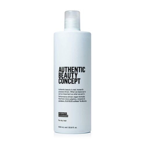 Authentic Beauty Concept Hydrate Cleanser - Moisturizing Shampoo for Normal to Dry or Curly Hair | Vegan & Sulfate-Free