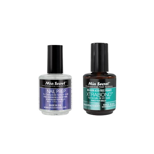 Mia Secret Nail Prep Dehydrator & XtraBond Acid-Free Primer - pH Balance, 0.5 oz
