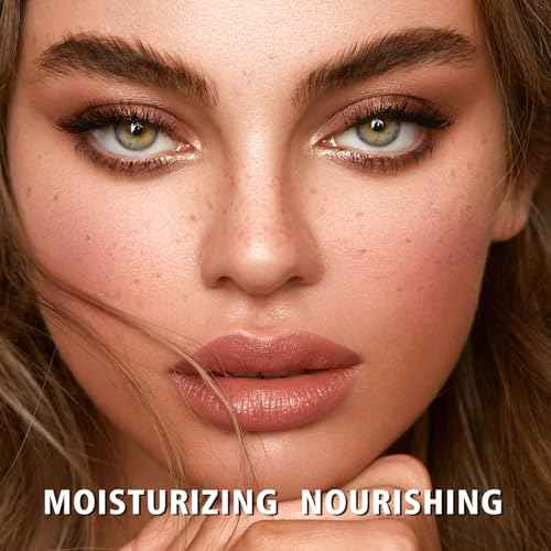 MAKI YIKA Moisture Nude Lipstick for Women Hydrate Lip Balm for Dry Cracked Lips Weightless Glossy Lip Color Juicy Finish,MA055 Mica Nude