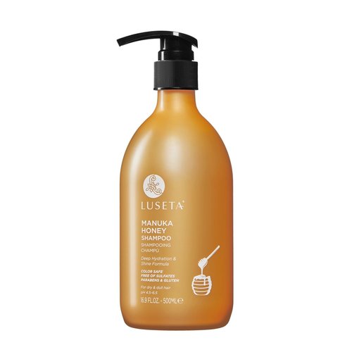 Luseta Manuka Honey Shampoo - Moisturizing Formula for Dry, Damaged Hair | 16.9oz Hydrating & Frizz-Repairing