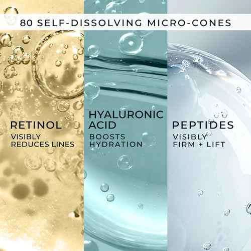 RoC Retinol Correxion Deep Wrinkle Non-Invasive Targeted Patches with Hyaluronic Acid + Firming Peptides for Forehead, 11 Lines, Crow¡¯s Feet and Laugh Lines, (6 Patches) with Retinol Eye Packette