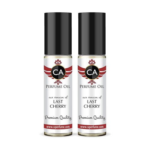 CA Perfume | Last Cherry Unisex Eau De Parfum - Long-Lasting Amber Floral Scent | Travel Size 0.33 Fl Oz (Pack of 2)