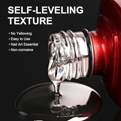 Neon Gel Polish, 0.5 Fl Oz Neon Strawberry Red Gel Nail Polish Spring Summer Soak off LED UV Art Starter Manicure Salon DIY Design