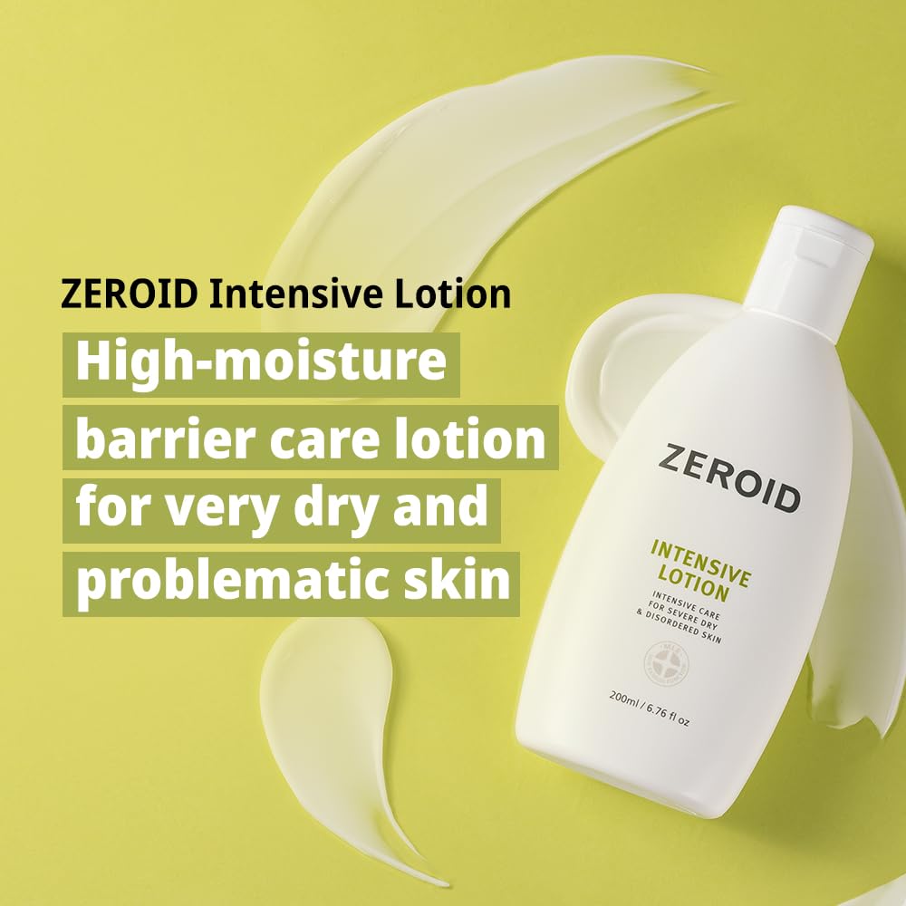 ZEROID | Intensive Lotion | Moisturizer for Dry & Sensitive Skin | 6.76 fl oz (200ml)