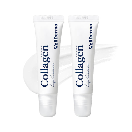 WELLDERMA Collagen Hydro Lip Essence - 2-Pack, 11mL Each | Smooth Glossy Finish with Collagen & Hyaluronic Complex