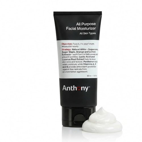 Anthony All-Purpose Facial Moisturizer - Hydrating Lotion for Dry Skin | Lightweight, Non-Comedogenic, Anti-Aging - 3 Fl Oz