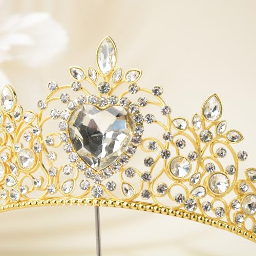 S SNUOY Tiaras and Crowns for Women Crystal Queen Crowns Rhinestone Princess Tiaras Hair Accessories for Bridal Birthday Prom Party - April Birthstone