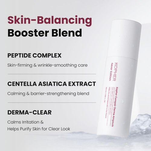 Kopher Curepair Derma Facial Serum Spray Mist 4ever, with 10GF Skin Renewal & Brightening Ampoule for Sensitive Skin - Reduces Wrinkles, Improves Skin Tone, Korean Skincare (3.38 fl.oz.)