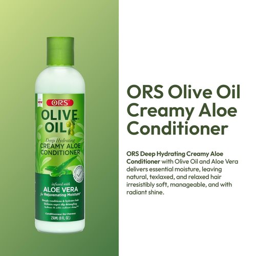 ORS Olive Oil Conditioner - Deep Hydrating Aloe Vera Formula for Moisture & Shine | 8 Ounces