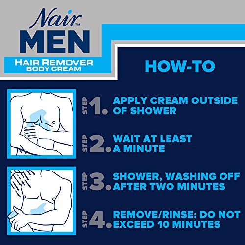 Nair Men Hair Remover Body Cream, Body Hair Remover for Men, 13 Oz Bottle