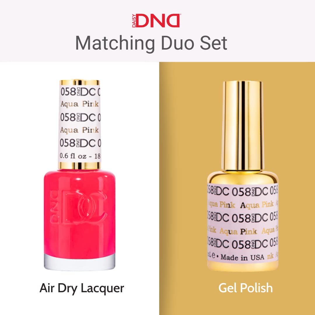 DND DC Gel Polish Set - Pink Collection | Chip-Free UV/LED Gel & Air Dry Nail Lacquer, 0.5 Fl Oz Each