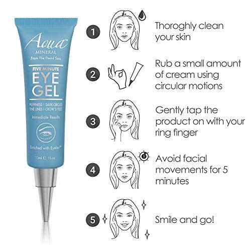 Puffy Eye GEL Instant results ? Naturally rapid reduction eye gel, Eliminate Wrinkles, Puffiness and Bags ? Hydrating Eye Gel w/Green Tea Extract by Aqua Mineral ? 1 oz
