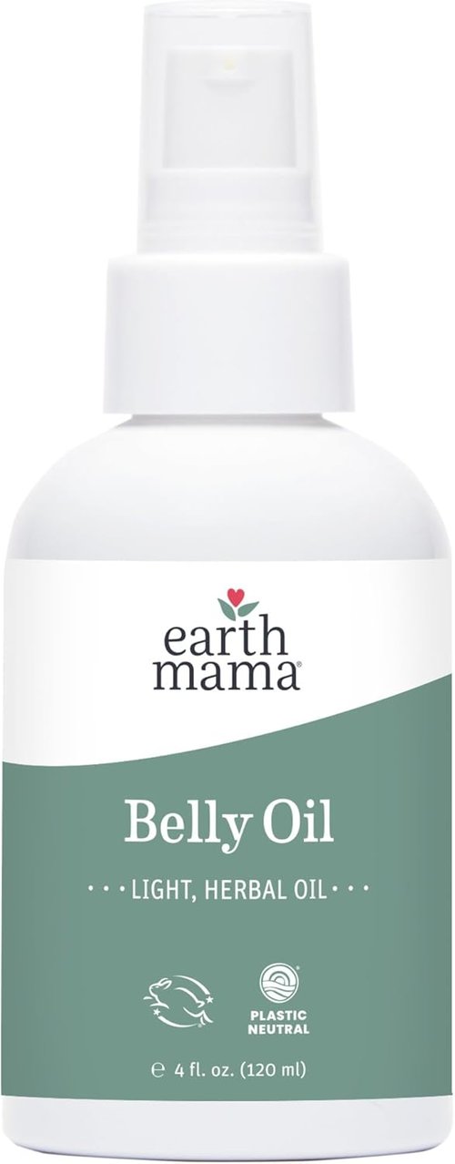 Earth Mama Belly Oil - Nourishing Moisturizer for Dry Skin | Promotes Elasticity & Prevents Stretch Marks, 4 oz