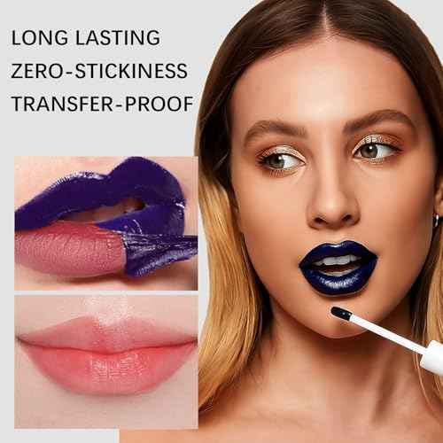 QueenDiary lip stain peel off lip gloss all day long lasting Waterproof and Transferproof lip tint - matte finish peel off lip liner (06#Natural)