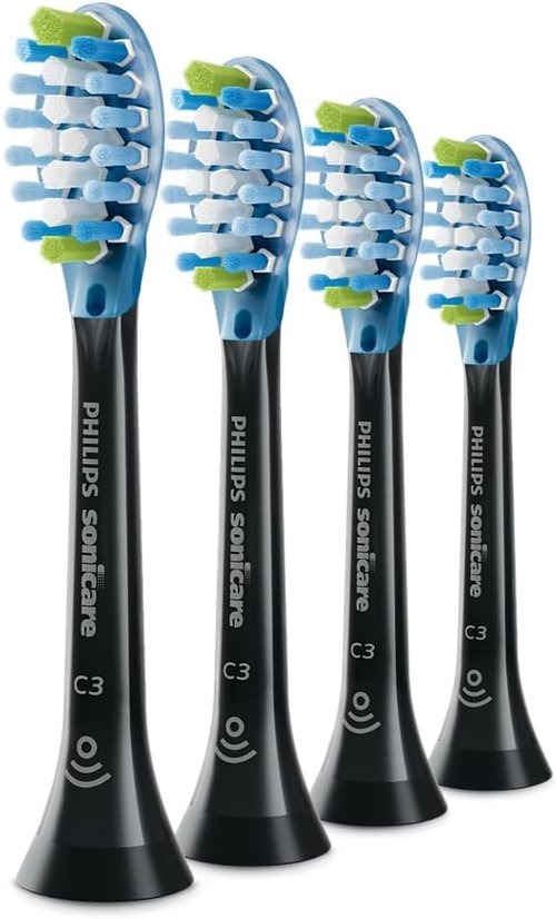 Philips Sonicare C3 Premium Plaque Defence Brush Heads - Black 4-Pack | HX9044/88