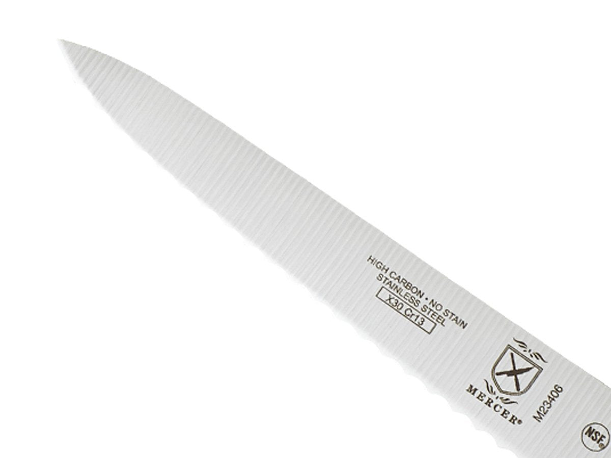 Mercer Culinary M18134BK Bread Knife, 6-Inch, Millennia Black