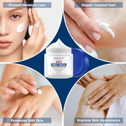 OUKEYA Urea Cream 40 Percent, Foot & Hand Cream for Dry Cracked, Urea Lotion for Feet Maximum Strength(12.35Oz)