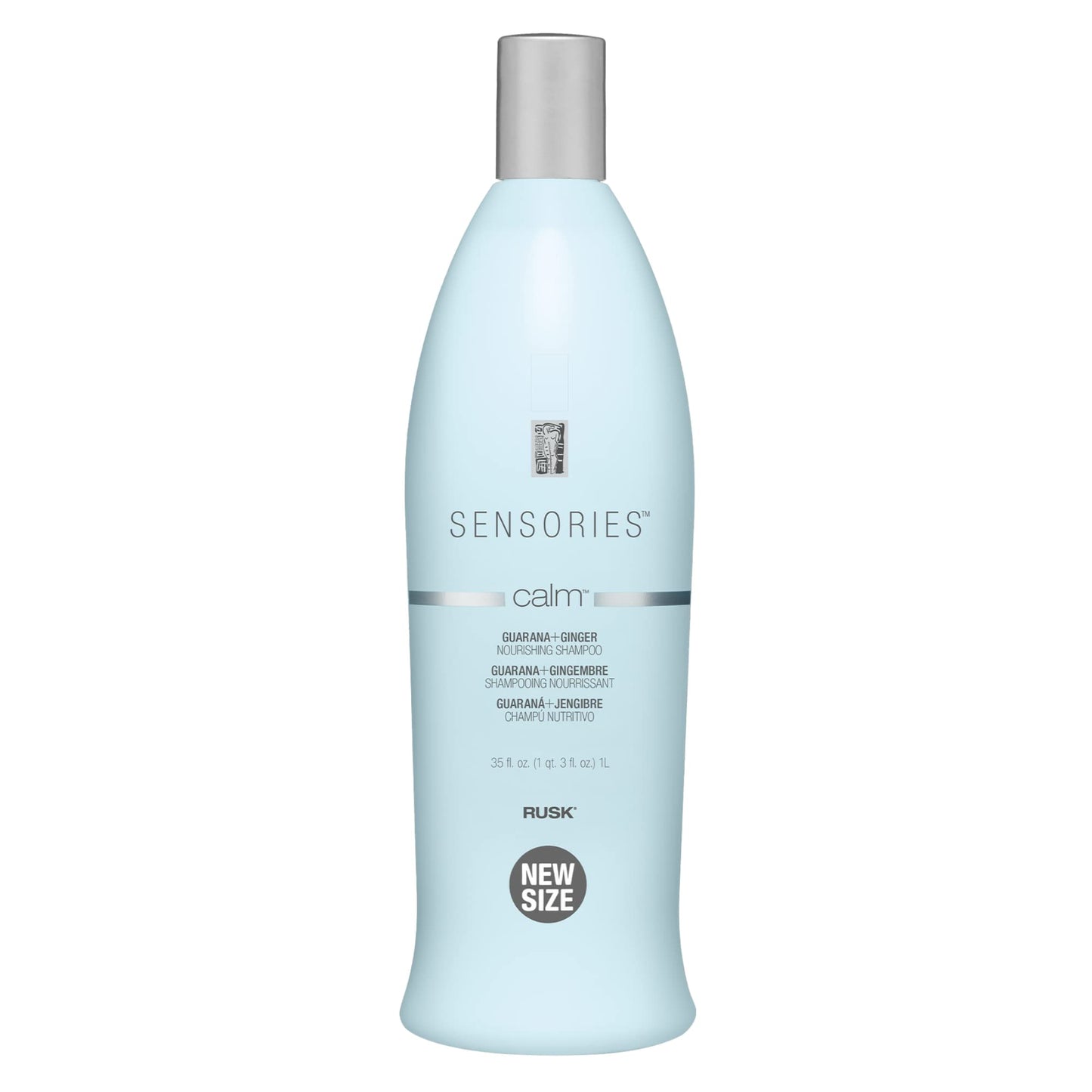 RUSK. Sensories Calm Guarana and Ginger Nourishing Shampoo, 35 Oz, A Nourishing Shampoo Formulated with Guarana and Ginger Extract to Add Shine and Maintain Moisture