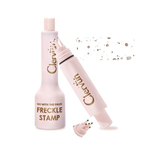 Freckle Stamp - Freckle Pen Waterproof, Long Lasting Fake Freckles,Quick Dry 5-Point Faux Freckles Stamp Cushion Stain Marker in One Press Natural and Lifelike Sunkissed Pencil Tool Makeup (#2-Medium)