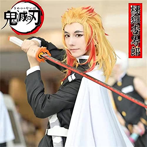 Aadesso Anime demon Kimetsu No Rengoku Kyoujurou Cosplay Men Women Heat Resistant Synthetic Hair s Halloween