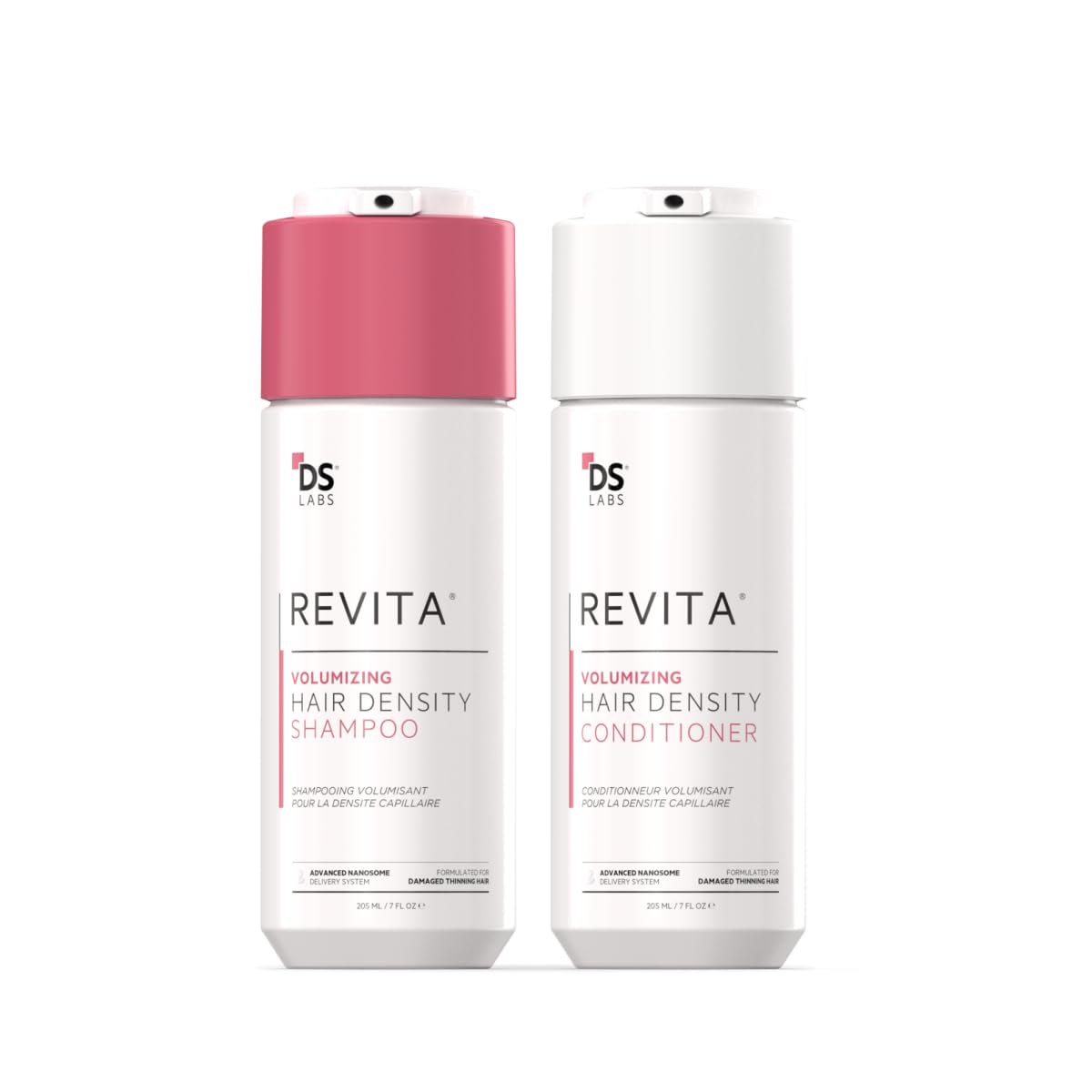 DS Labs Revita Volumizing Shampoo & Conditioner - Weightless Root Lift for Fine, Thinning Hair | Sulfate-Free, Color-Safe (205 mL Each, 2 Count)