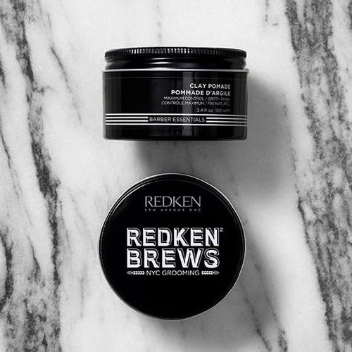 Redken Brews Clay Pomade For Men - High Hold & Matte Finish for Volumizing Fine to Medium Hair
