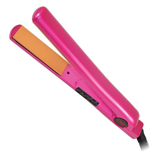 CHI Tourmaline Ceramic Flat Iron | Professional Hair Straightener for Silky Smooth Hair - Pure Pink 1" Plates
