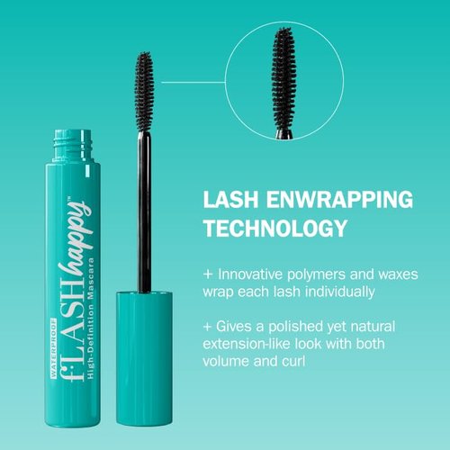 fLASH High-Definition Mascara - Ultra-Slim Brush for Length, Volume & Curl | Clean Vegan Formula (True Black)