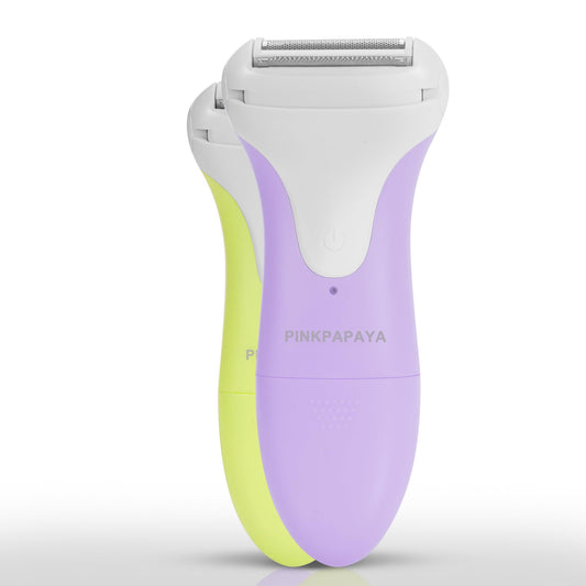 PINKPAPAYA Electric Razor for Women,Lady Electric Shaver,Bikini Trimmer,Electric Razor for Legs,Shaver for Women Pubic Hair,Foil Shaver,Body Hair Removal for Underarms,Wet/Dry,Cordless,plum/pk8u