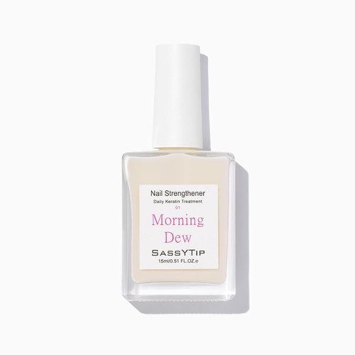 **Regine Switzerland Nail Strengthener - Keratin Hardener & Growth Treatment, 15ml Milky White**