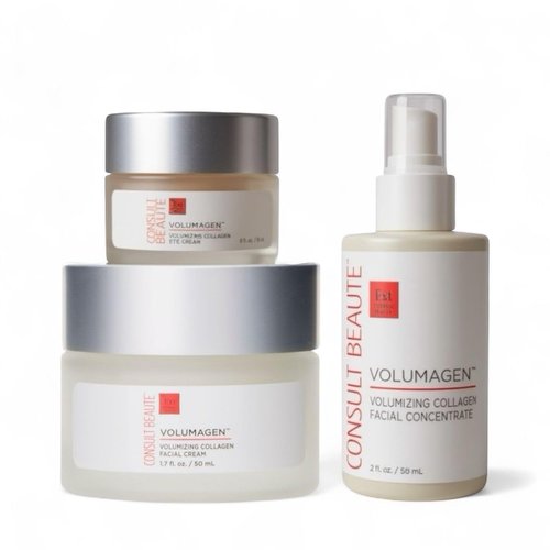 Consult Beaute Volumagen TRIO Skin Care - Plump & Smooth Skin with Collagen, Hyaluronic Acid & Ceramides | Doctor-Formulated for Face, Neck & Eyes