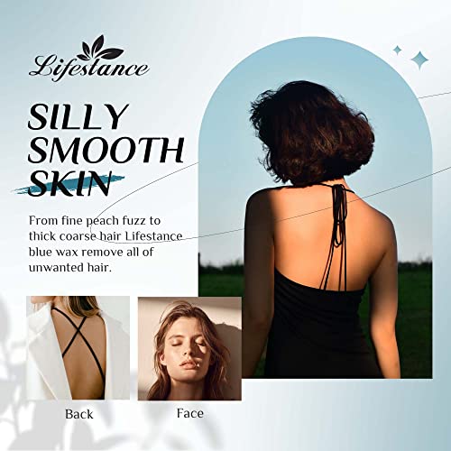 Lifestance Hard Wax Beans Hair Removal Kit, 1lb Large Refill Stripless Waxing Beans for Women Men Waxing Depilatory Violet Pearl Wax Beads