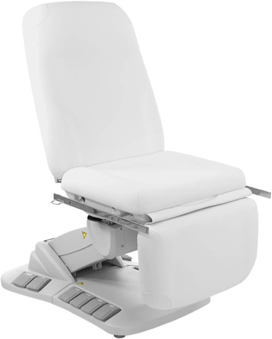 SKINACT Electric Treatment Table - Adjustable with Stirrups Included | White Color